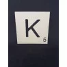MAXI LETTRE DÉCO K EN BOIS 10x10cm