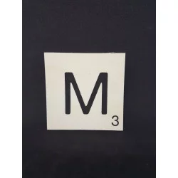 MAXI LETTRE DÉCO M EN BOIS 10x10cm