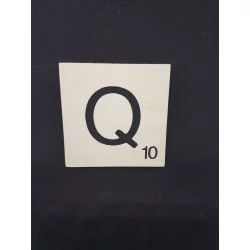 MAXI LETTRE DÉCO Q EN BOIS 10x10cm