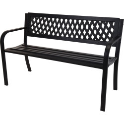 BANC METAL NOIR DOS PLS 119X50X75CM