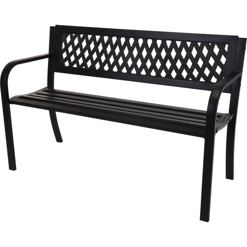 BANC METAL NOIR DOS PLS 119X50X75CM