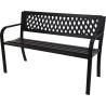 BANC METAL NOIR DOS PLS 119X50X75CM