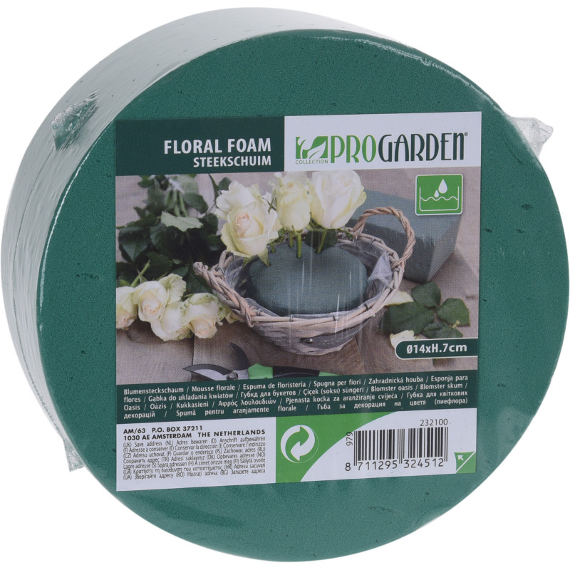 MOUSSE FLORALE CYLINDRE D14xH7cm
