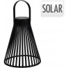 LANTERNE SOLAIRE DESIGN NOIR PLS H23CM