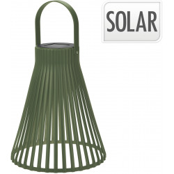 LANTERNE SOLAIRE DESIGN VERT PLS H23CM