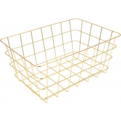 PANIER FILAIRE DORE 30X21X14CM