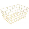 PANIER FILAIRE DORE 30X21X14CM