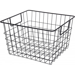 PANIER FILAIRE METAL NOIR 32X29XH19CM