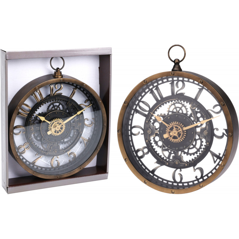HORLOGE ENGRENAGES D26X5CM