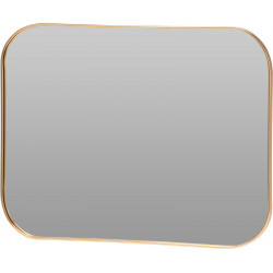 MIROIR CARRE ARRONDIT DORE 45X35X1,5CM E