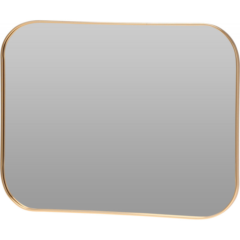MIROIR CARRE ARRONDIT DORE 45X35X1,5CM E