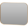 MIROIR CARRE ARRONDIT DORE 45X35X1,5CM E