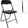 CHAISE PLIANTE NOIR PVC