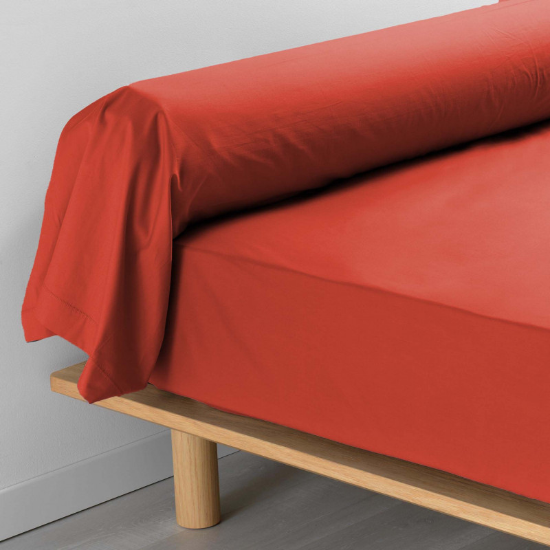 PERCALE TAIE DE TRAVERSIN TERRACOTTA 185 PERCALE TAIE DE TRAVERSIN TERRACOTTA 185