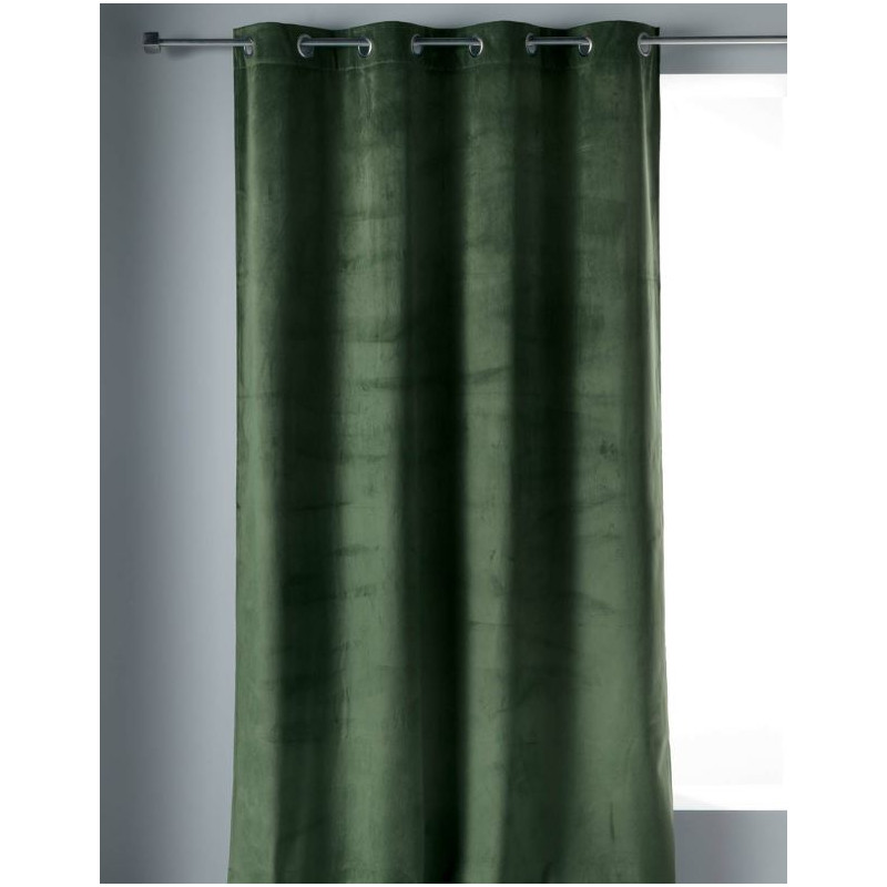 RIDEAU VELVETINE KAKI 140x240CM VELOURS