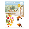 STICKER DE VITRE PAPILLONS FLEURS