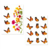 STICKER DE VITRE PAPILLONS FLEURS STICKER DE VITRE PAPILLONS FLEURS