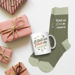 COFFRET MUG CHAUSSETTES "FROID DE CANARD