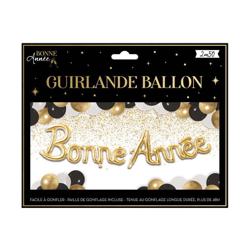 GUIRLANDE BALLONS MOTS "BONNE ANNEE" GUIRLANDE BALLONS MOTS "BONNE ANNEE"