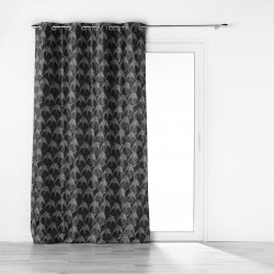 RIDEAU FLORIANI NOIR 140x260CM JACQUARD