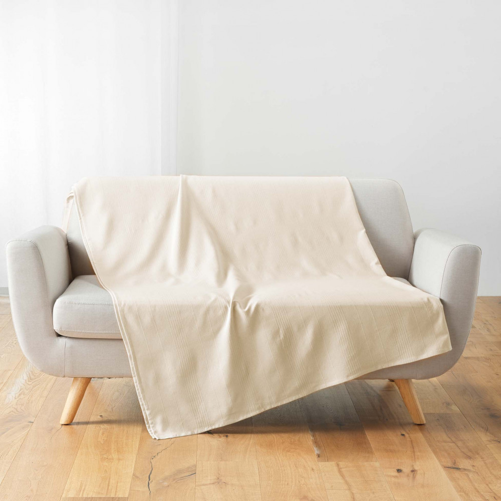 PLAID LUCILE NATUREL 180x220CM