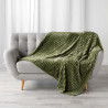PLAID KALIE KAKI 180x220CM FLANELLE JACQ