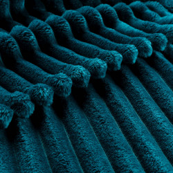 PLAID KALIE BLEU 125x150CM FLANELLE JACQ