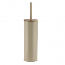 BROSSE WC METAL BEIGE ACACIA COUVERCLE -