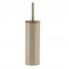 BROSSE WC METAL BEIGE ACACIA COUVERCLE -