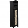 MEUBLE RESERVE WC CANNAGE NOIR +1 PORTE
