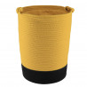 PANIERE A LINGE OCRE/NOIR PM 45X33,5 CM