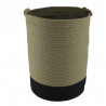 PANIERE A LINGE KAKI/NOIR PM COTON 45X33