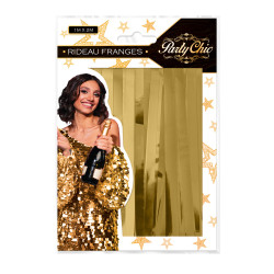 RIDEAU FRANGES PARTY CHIC DORE
