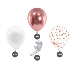 KIT ARCHE A BALLONS ROSE DORE