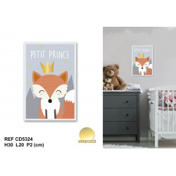 TOILE RENARD "PRINCE" 20x30cm