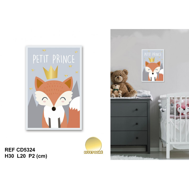 TOILE RENARD "PRINCE" 20x30cm