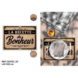SET DE TABLE "LA RECETTE DU BONHEUR"