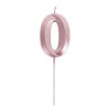 BOUGIE CHIFFRE 0 GRAPHIQUE ROSE GOLD