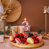 BOUGIE CHIFFRE 3 GRAPHIQUE ROSE GOLD