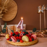 BOUGIE CHIFFRE 4 GRAPHIQUE ROSE GOLD