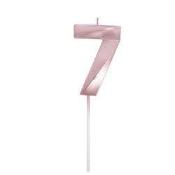 BOUGIE CHIFFRE 7 GRAPHIQUE ROSE GOLD