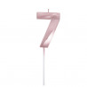 BOUGIE CHIFFRE 7 GRAPHIQUE ROSE GOLD