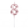 BOUGIE CHIFFRE 8 GRAPHIQUE ROSE GOLD
