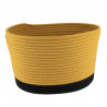 CORBEILLE OVALE OCRE/NOIR GM COTON 32X2