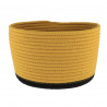 CORBEILLE OVALE OCRE/NOIR PM COTON 25X2