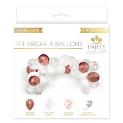 KIT ARCHE A BALLONS ROSE DORE