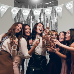 RIDEAU FRANGES PARTY CHIC ARGENT