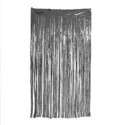 RIDEAU FRANGES PARTY CHIC ARGENT