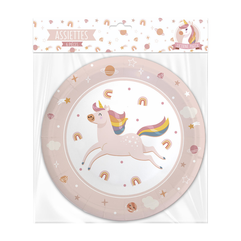 PACK 6 ASSIETTES LICORNE PACK 6 ASSIETTES LICORNE
