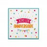 SERVIETTES ANNIVERSAIRE MIXTE X12